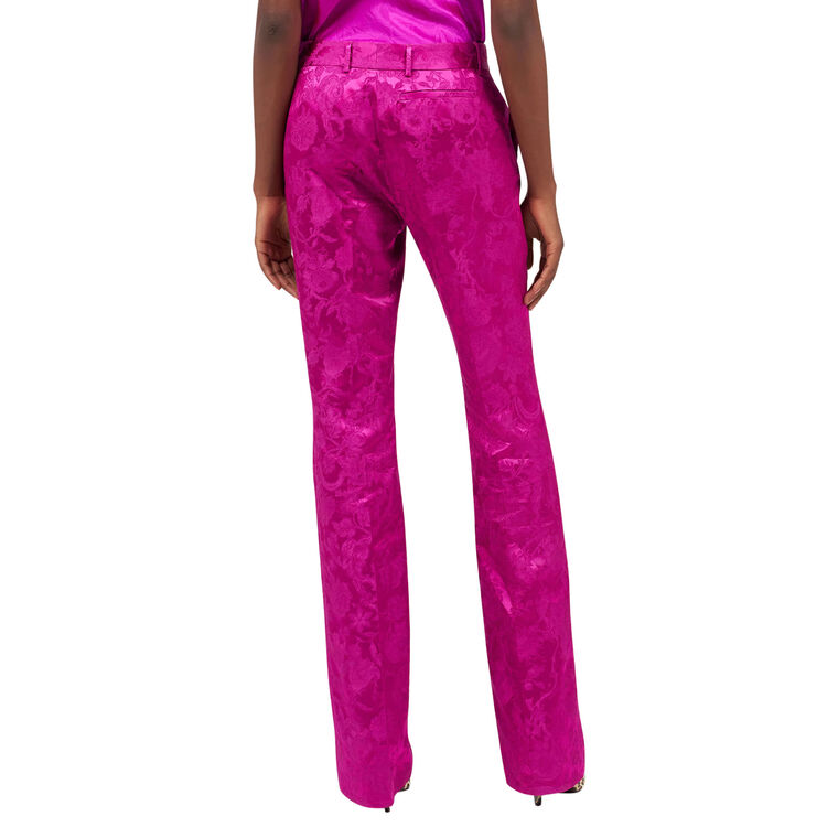 Florentine Flowers Jacquard Flare Pants image number null