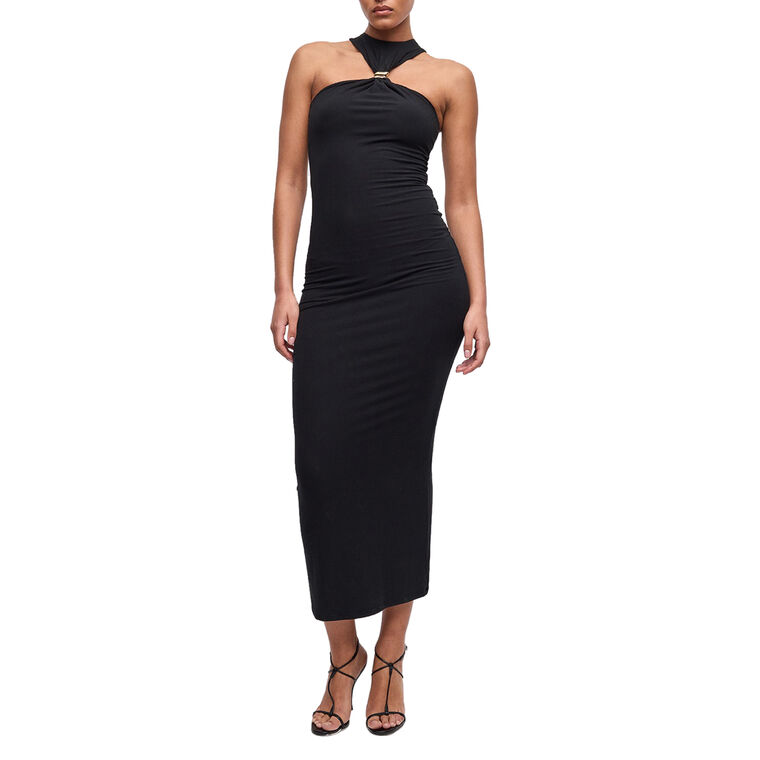 Ziamara Sleeveless Midi Dress With Hardware Detail image number null