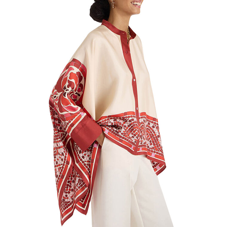 Foulard Long Sleeve Silk Shirt image number null