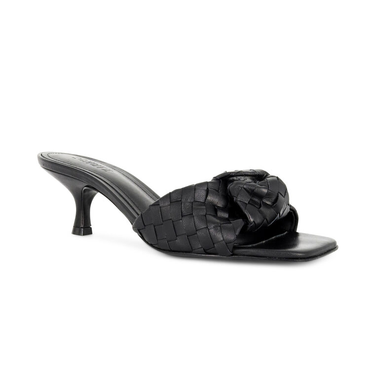 Kareena Woven Leather Mule Sandal image number null