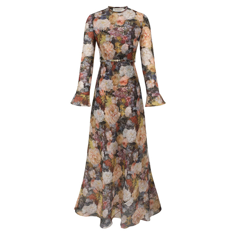 Alchemy Long Sleeve Maxi Sheath Dress image number null