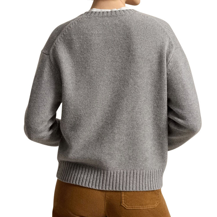Wool Bear Crewneck Sweater image number null