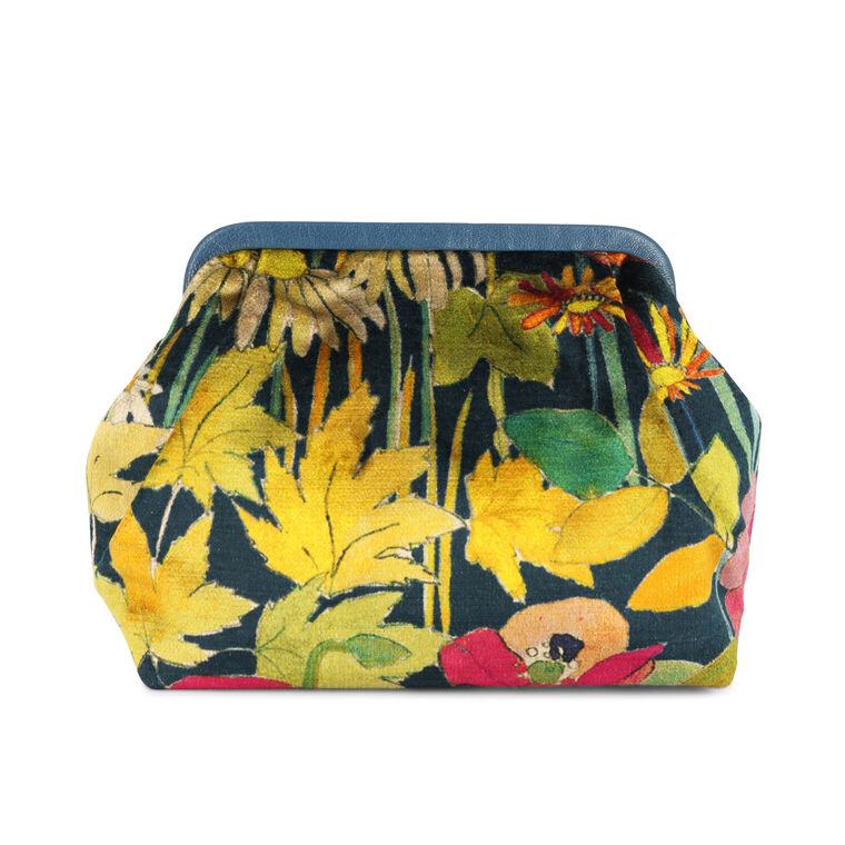 Susan Printed Velvet Clutch image number null