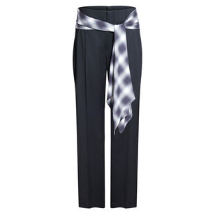 Ulla Mid Rise Straight-Leg Trouser With Plaid Tie Ulla Mid Rise Straight-Leg Trouser With Plaid Tie