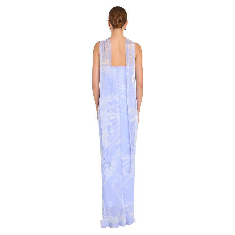 Ashton Sleeveless Scarf Halterneck Maxi Dress image number null