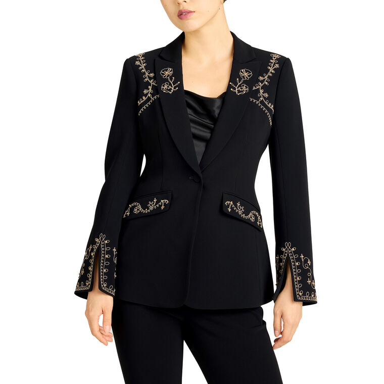 Cheyenne Soutache Embellished Blazer image number null