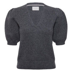 The Havana Puff Sleeve V-Neck Sweater