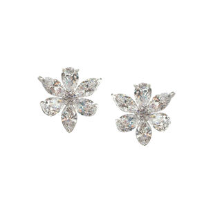 Marquise And Pear Flower Earrings
