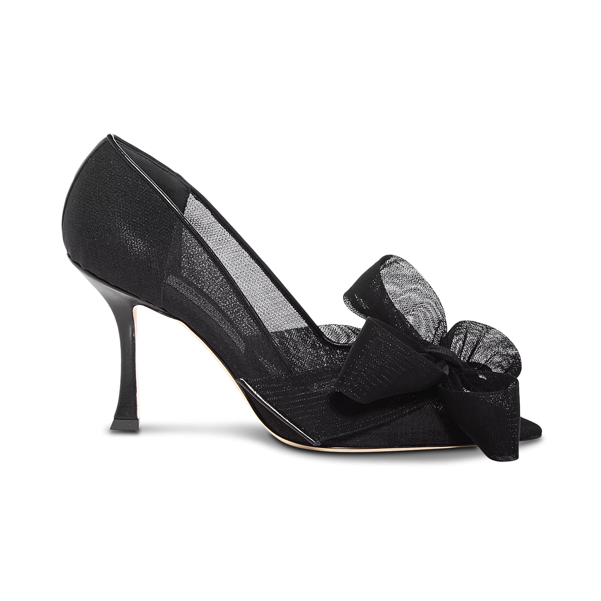 Jimmy Choo Staz 90mm Mesh Pump With Bow | Tootsies