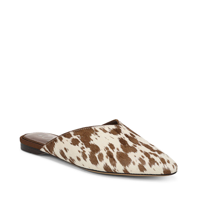Khai Cow Print Flat Mule image number null