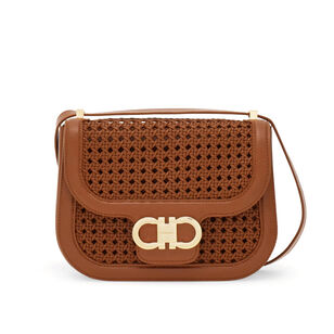 Double Gancini North South Crossbody Bag
