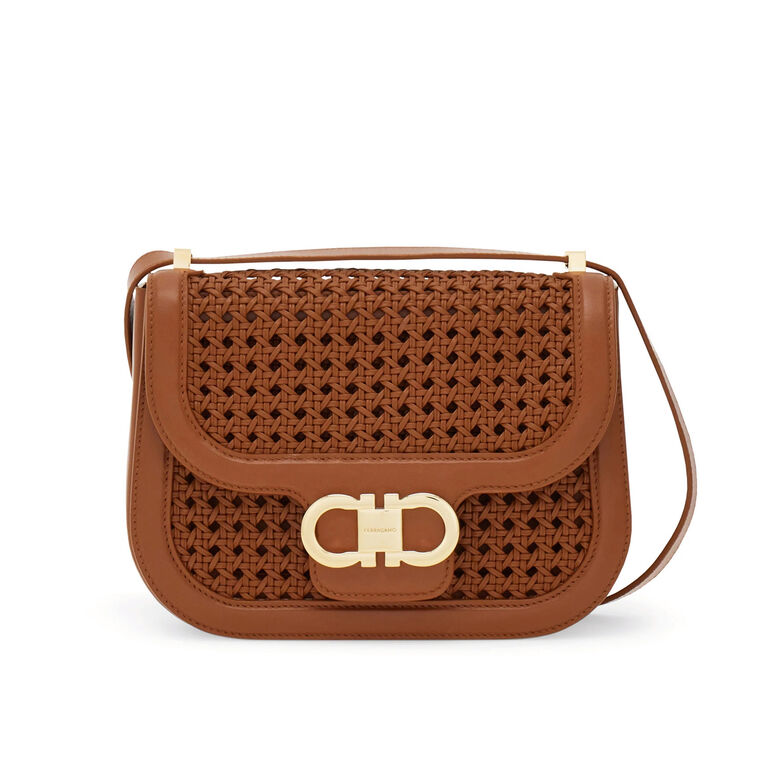 Double Gancini North South Crossbody Bag image number null