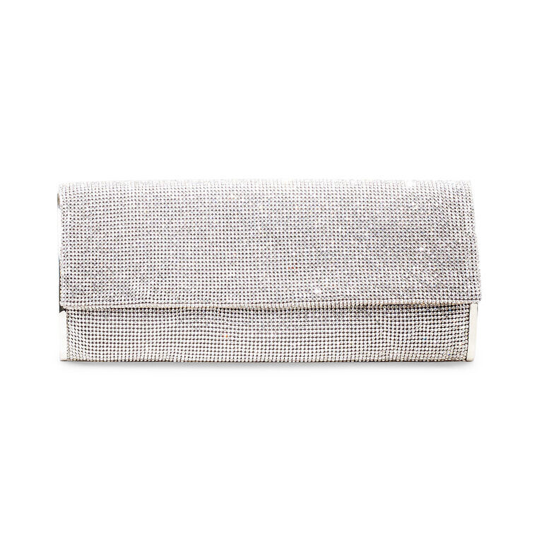 Kate Rhinestone Mesh Clutch image number null