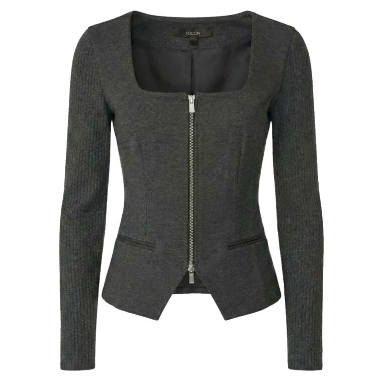Alejandra Zip Front Long Sleeve Top image number null