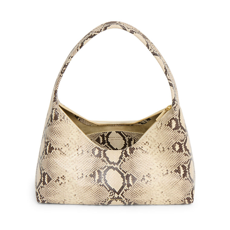 Candy Snake-Embossed Leather Shoulder Bag image number null