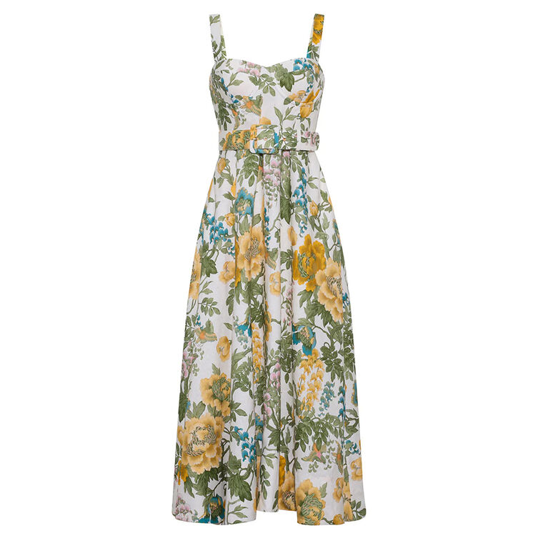 Calypso Sleeveless Belted Midi Dress image number null