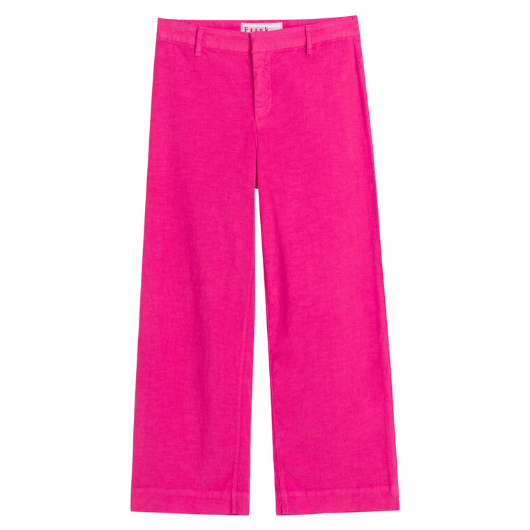 Wexford Wide-Leg Cropped Linen Trouser image number null