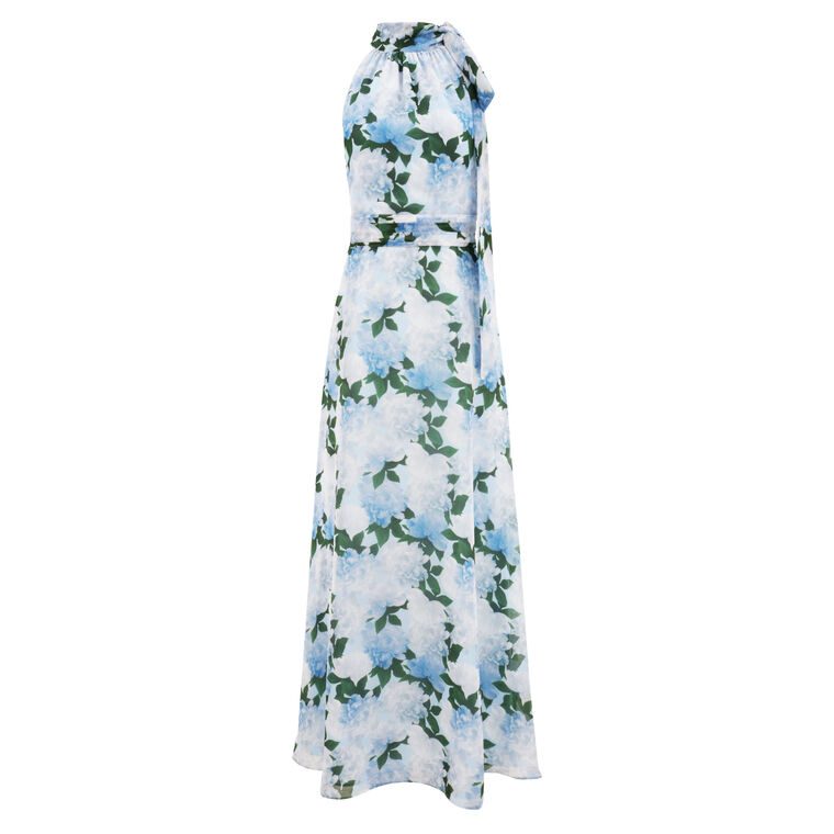Kayla Tie-Neck Sleeveless Chiffon Gown image number null