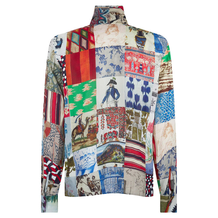 Bloomsbury Collage Slim Keith Tie Blouse image number null