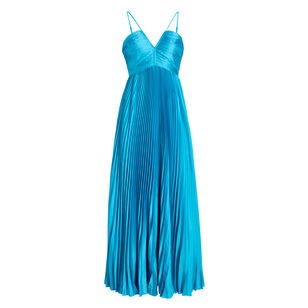 Tino V-Neck Pleated Gown