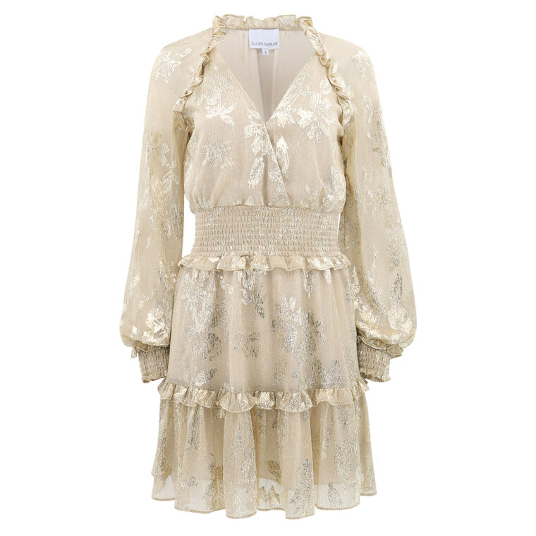 Raquel Gold Metallic Dress image number null