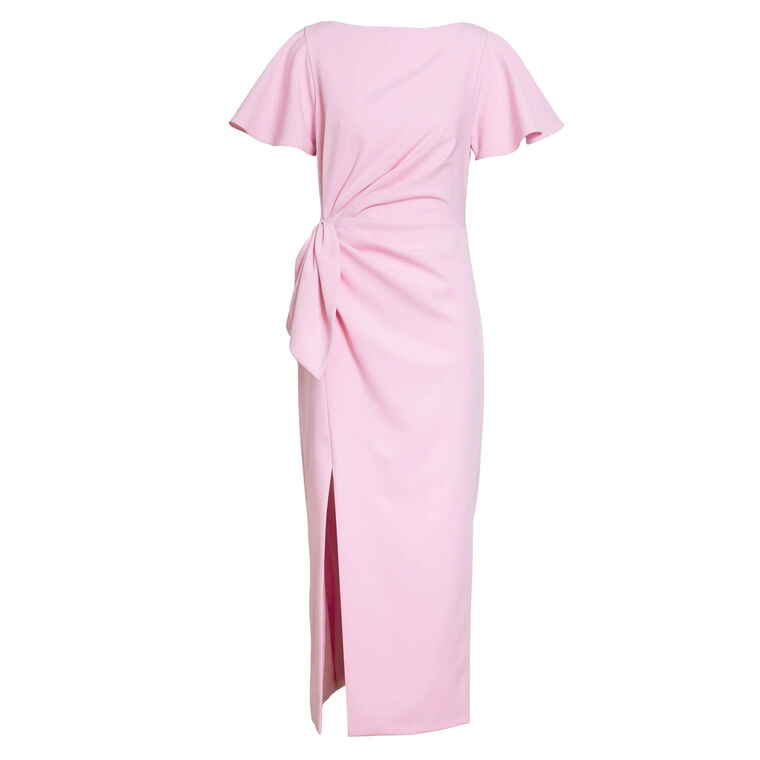 Emeline Short Sleeve Cinched Waist Midi Dress image number null