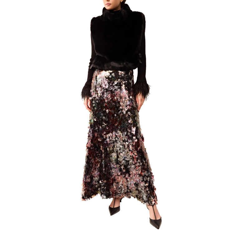 Odessa Sequin Maxi Skirt image number null