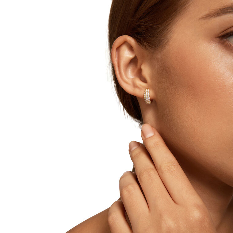 Brooklyn CZ Huggie Earrings image number null