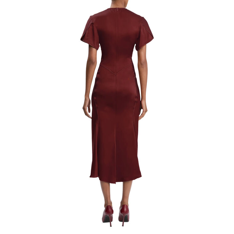 Eve Short Sleeve Ruched Midi Dress image number null