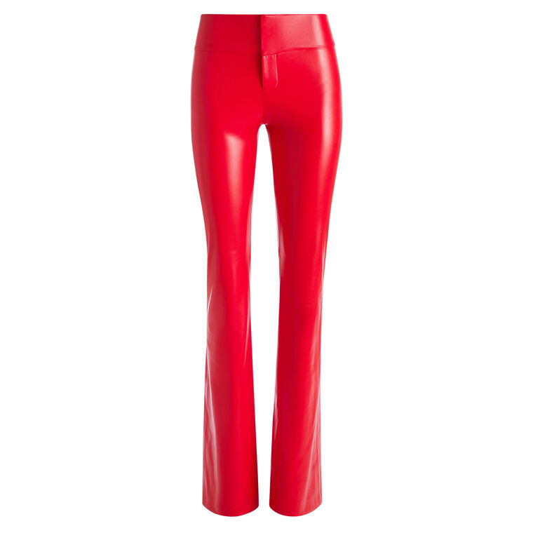 Olivia Low Rise Vegan Leather Bootcut Pant image number null