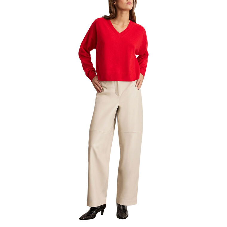 Weston High-Waisted Leather Pant image number null