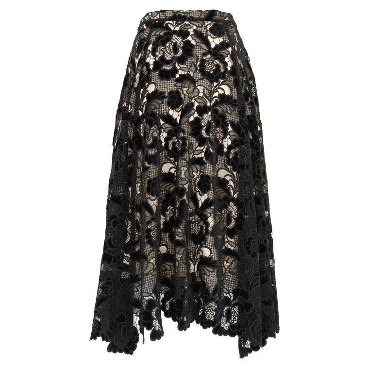 Torta Velvet Lazer Cut Lace Skirt image number null