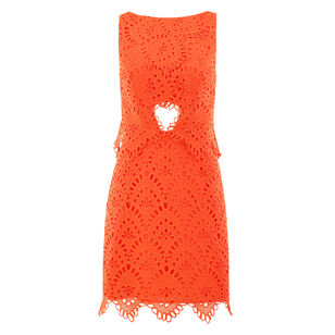 Grenoble Lace Boat Neck Sleeveless Cutout Dress