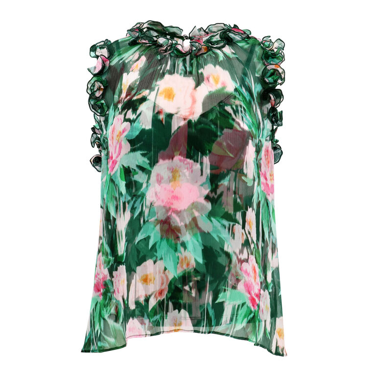 Frances Ruffle Floral Top image number null