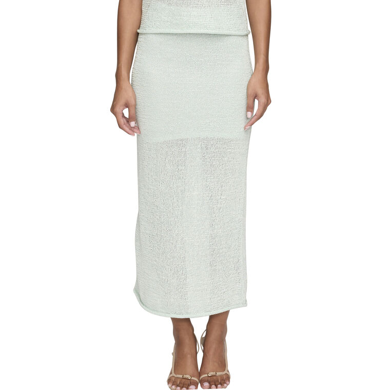 Loren High-Rise Open Knit Midi Skirt image number null