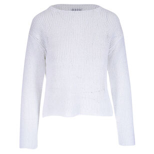 Italian Coated Cotton-Blend Pullover Sweater