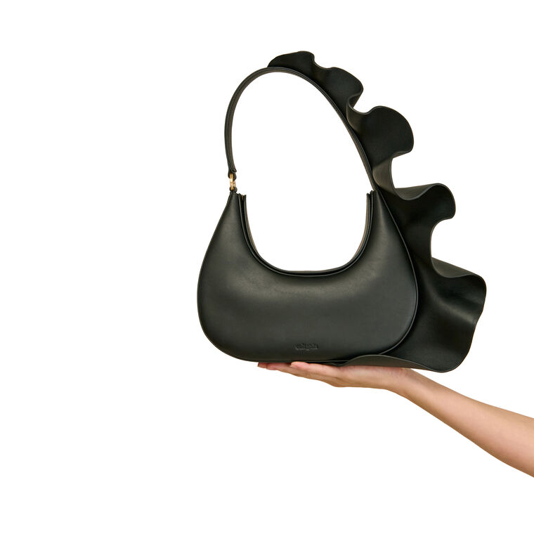 Zoella Leather Ruffle Shoulder Bag image number null