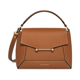 Mosaic Top Handle Bag In Grain Leather