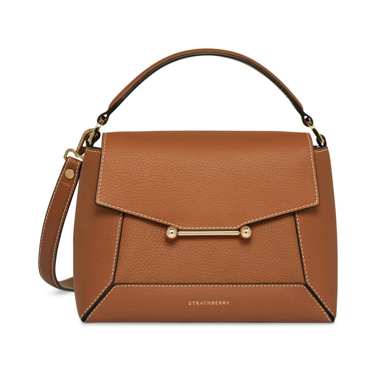 Mosaic Top Handle Bag In Grain Leather image number null