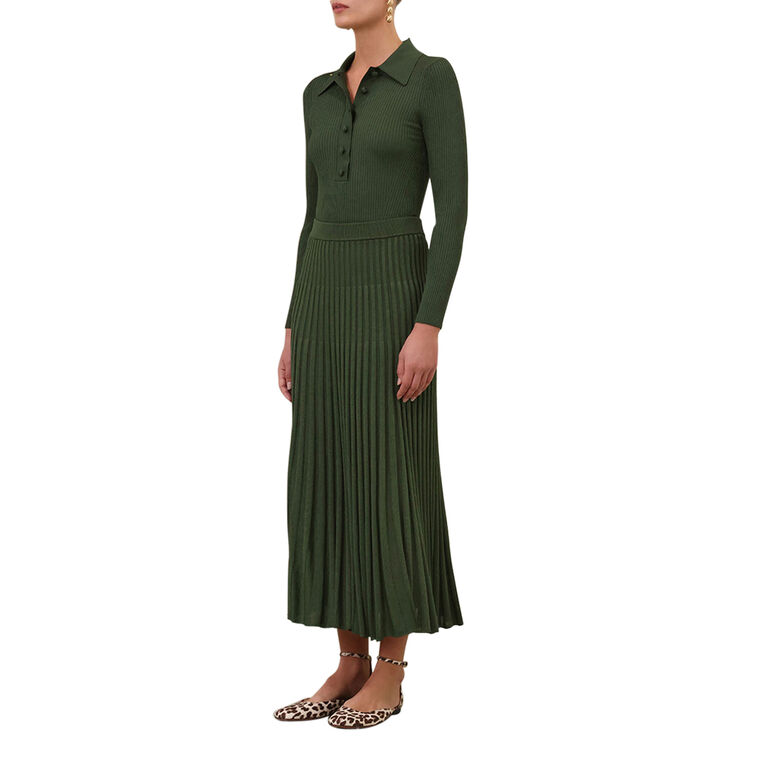 Pleated Midi Skirt image number null
