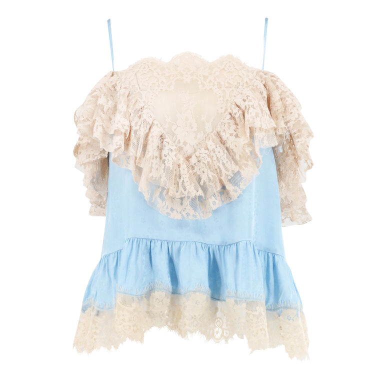 Ethel Solid Camisole Top With Lace Detail image number null