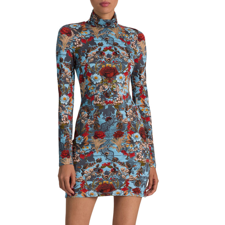 Delora Folded Turtleneck Mini Dress image number null