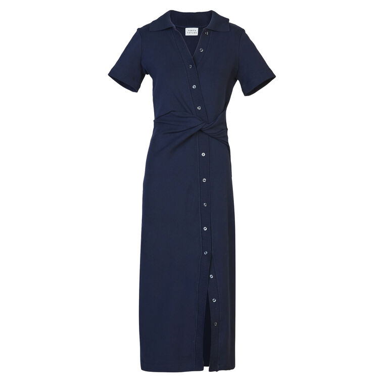 Short Sleeve Ellicot Midi Dress image number null