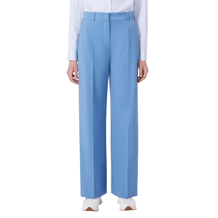Visivo Stretch Wool Palazzo Trousers image number null