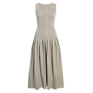 Tori Sleeveless Knit Midi Dress In Brushed Poplin