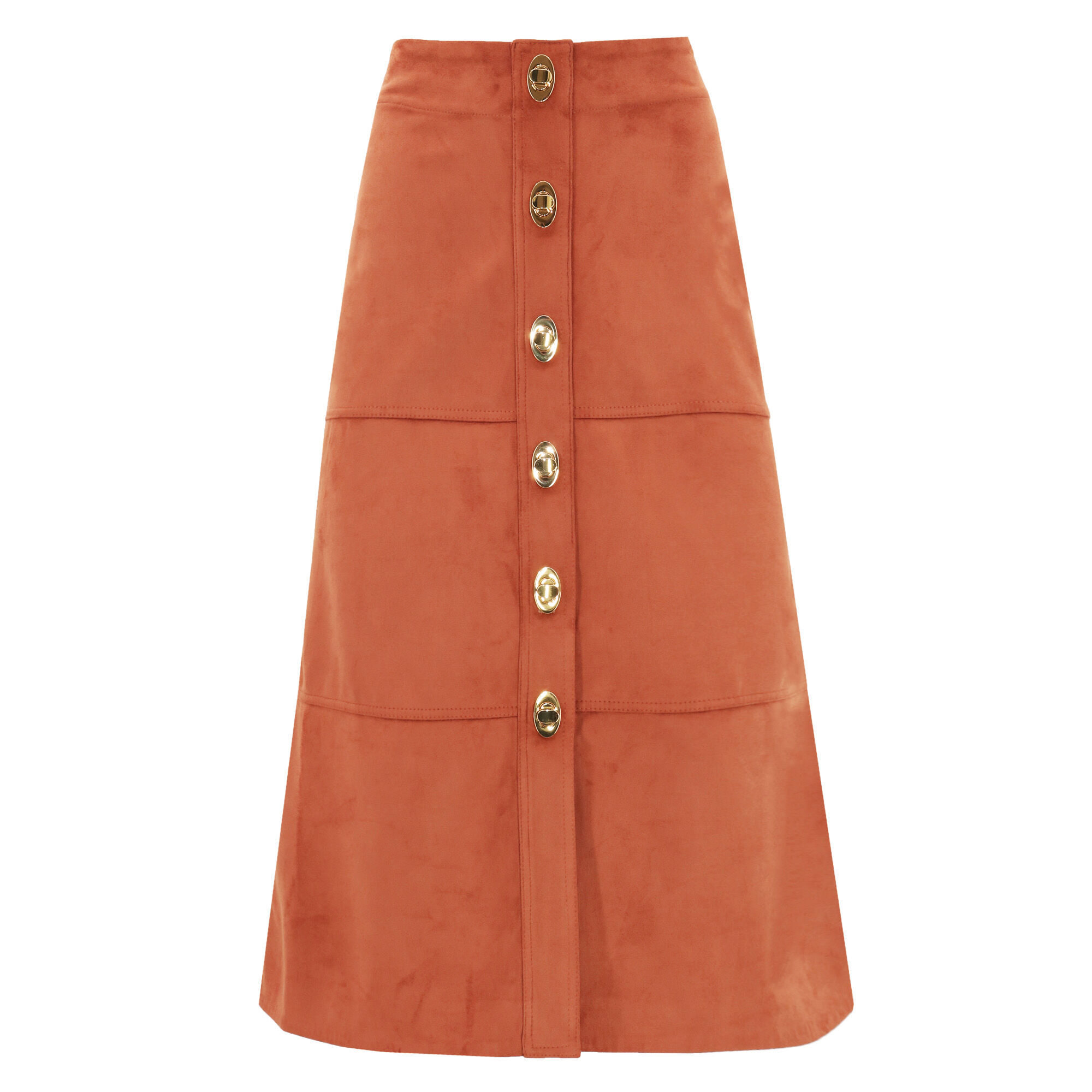 Sinead Vegan Suede Midi Skirt