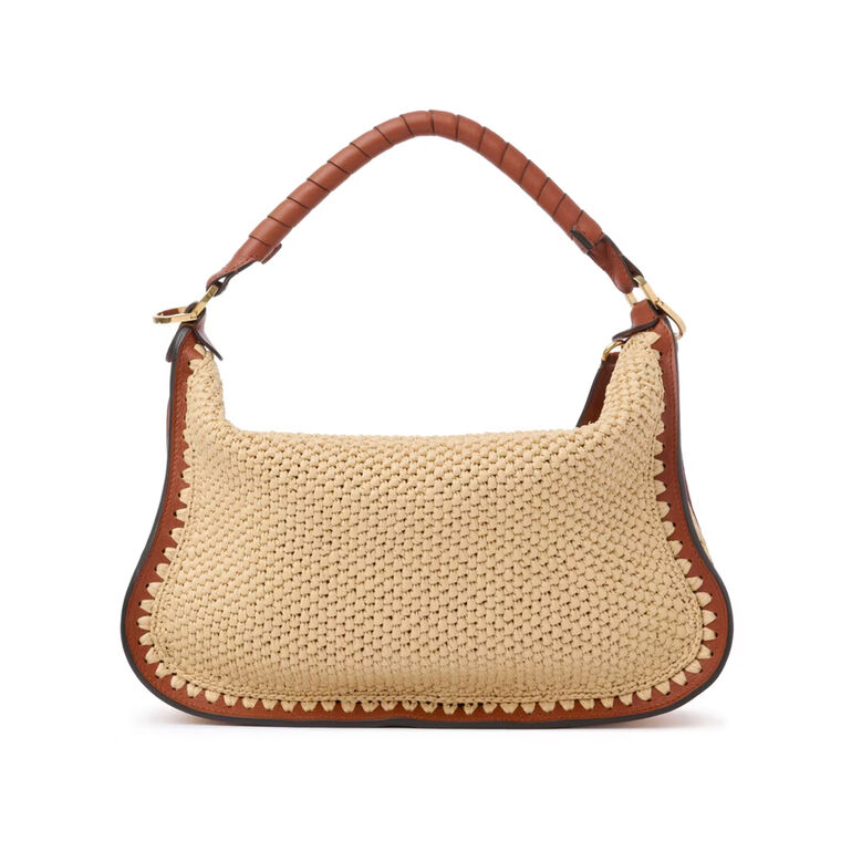 Small Marcie Shoulder Bag In Raffia-Effect image number null