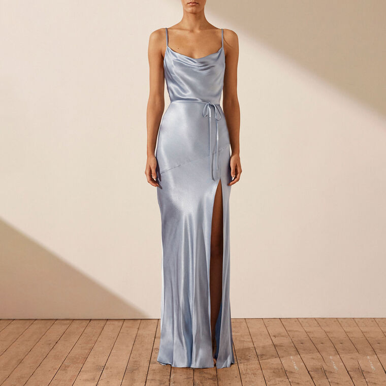 La Lune Bias Cowl Maxi Dress image number null