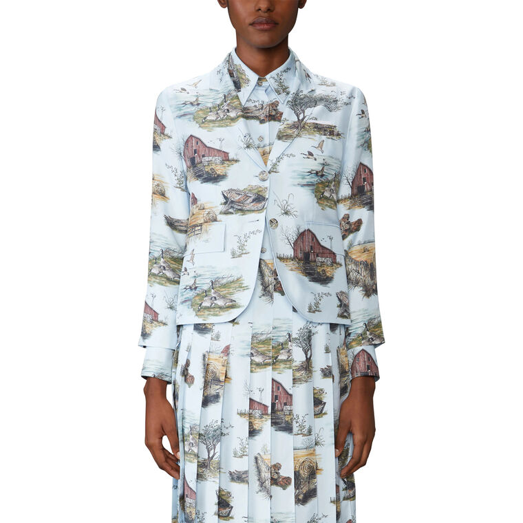 Scenic Toile Silk Twill High Armhole Sportcoat image number null