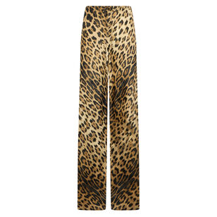 Leopard Print Palazzo Trousers